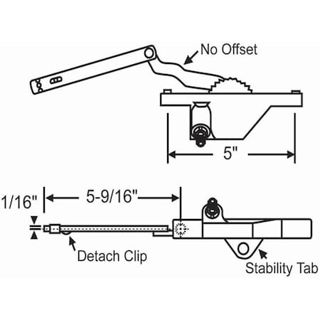 Strybuc LH DYAD OPERATOR  BEIGE 36-264-9CG